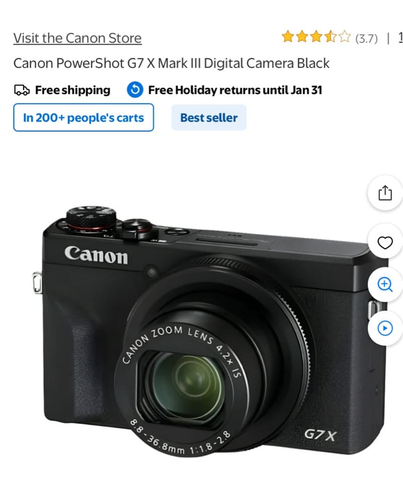 Brand New Canon G7X Mark III Camera  - Image 1