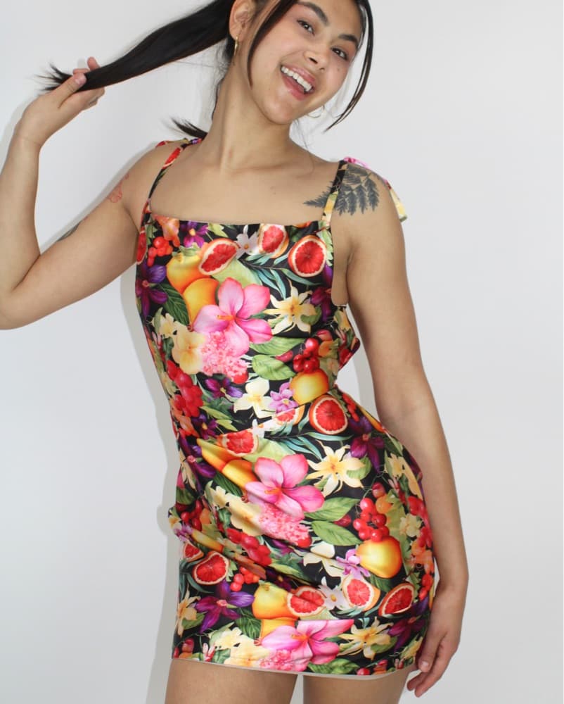 Silky Fruit Dress - Image 1