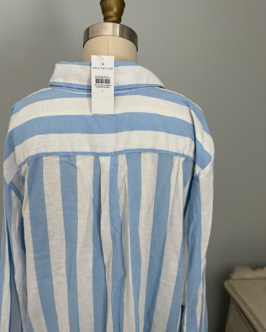 Linen Blend Relaxed Shirt - Image 4