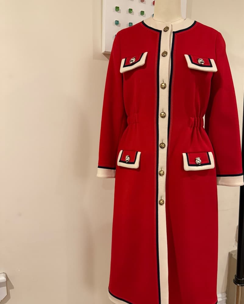 Gucci Red Coat with Embellishments - Image 2