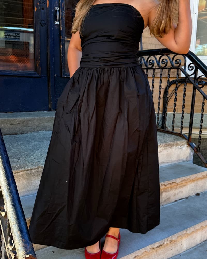 Black Strapless Gown - Image 4