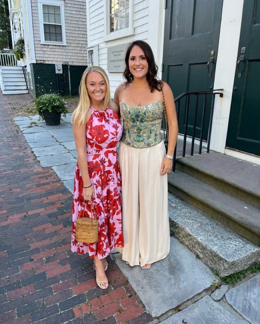 Eliza J Pink & Red Midi Dress - Image 2