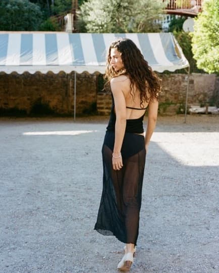 With Jean Lorenzo Sheer Midi Skirt - Image 4