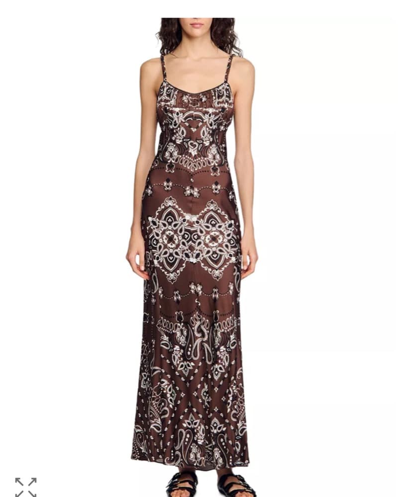 Sandro Bandana Print Maxi Dress - Image 1
