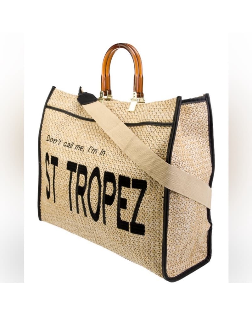 Luxury Raffia Tote - Image 3
