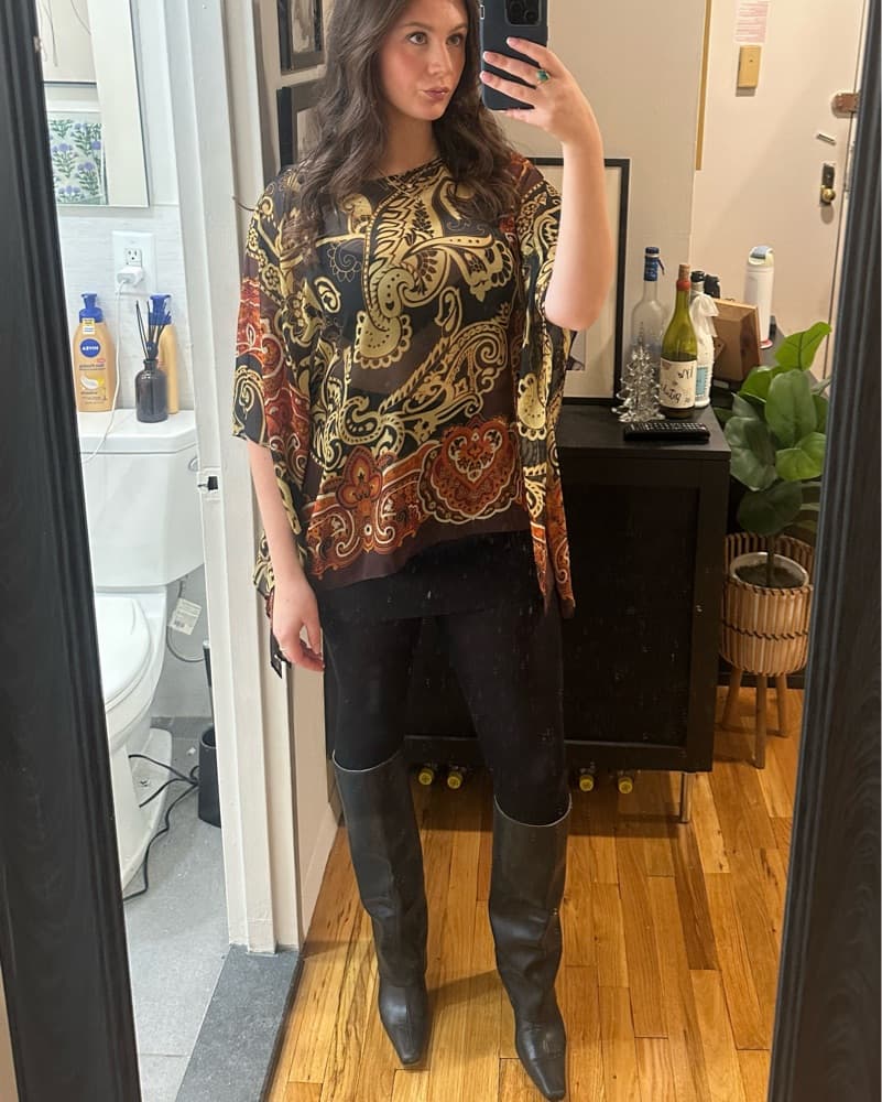 Vintage Paisley Sheer Top - Image 1