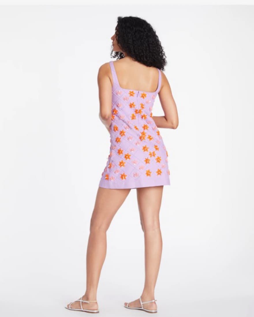 Tanya Taylor Lilac Barton Mini Dress - Image 2