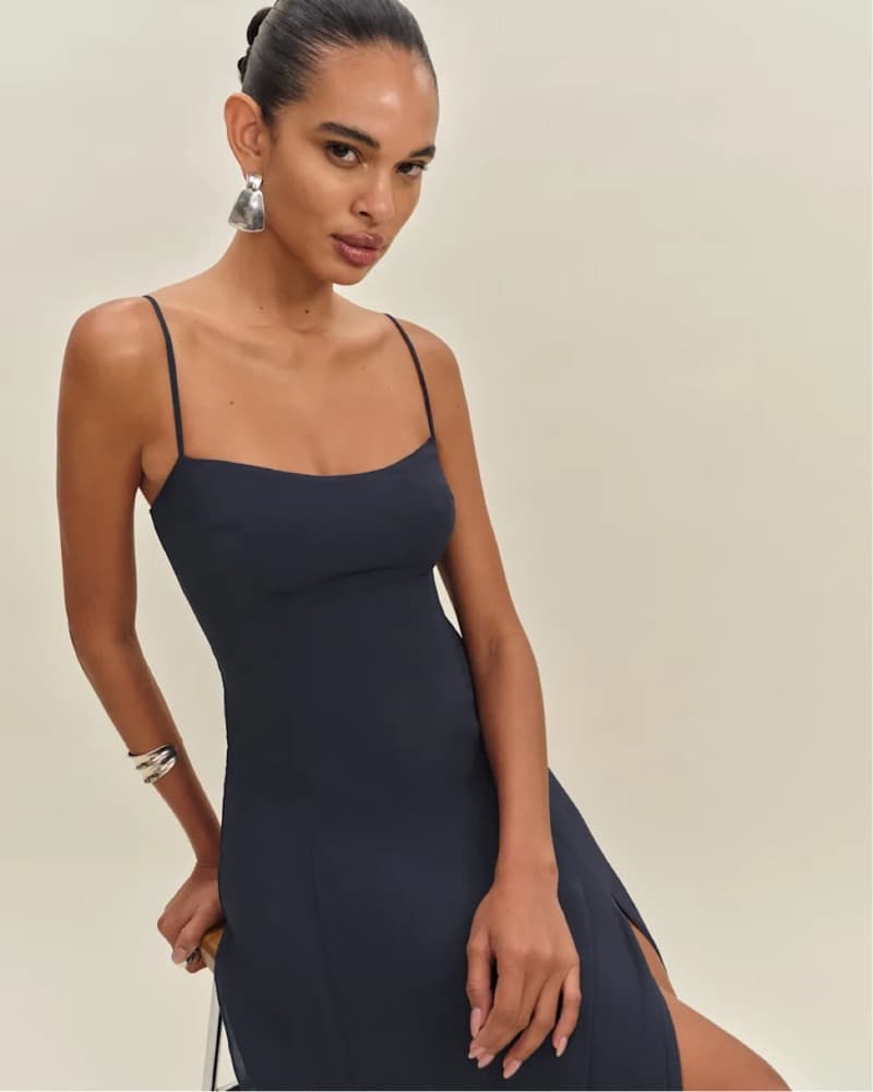 Reformation Navy Bea Dress - Image 5
