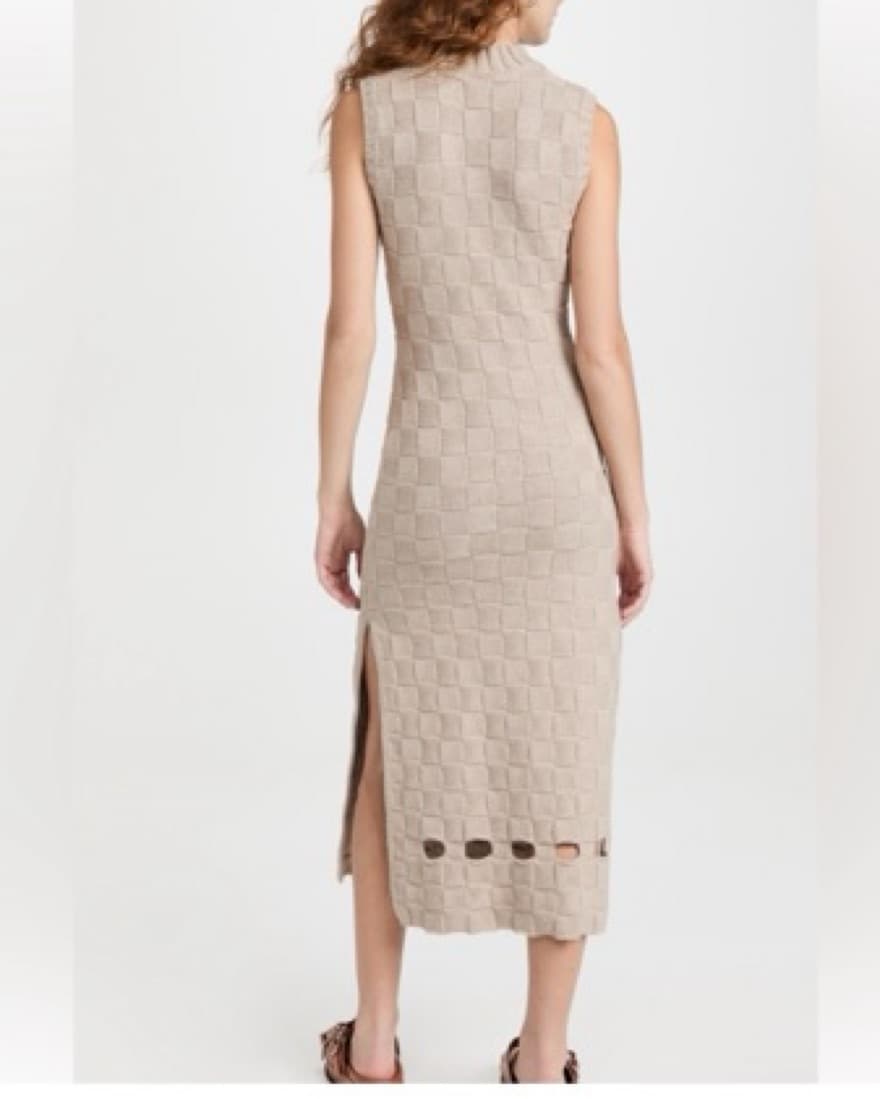 Staud Knit Dress - Taupe - Image 3