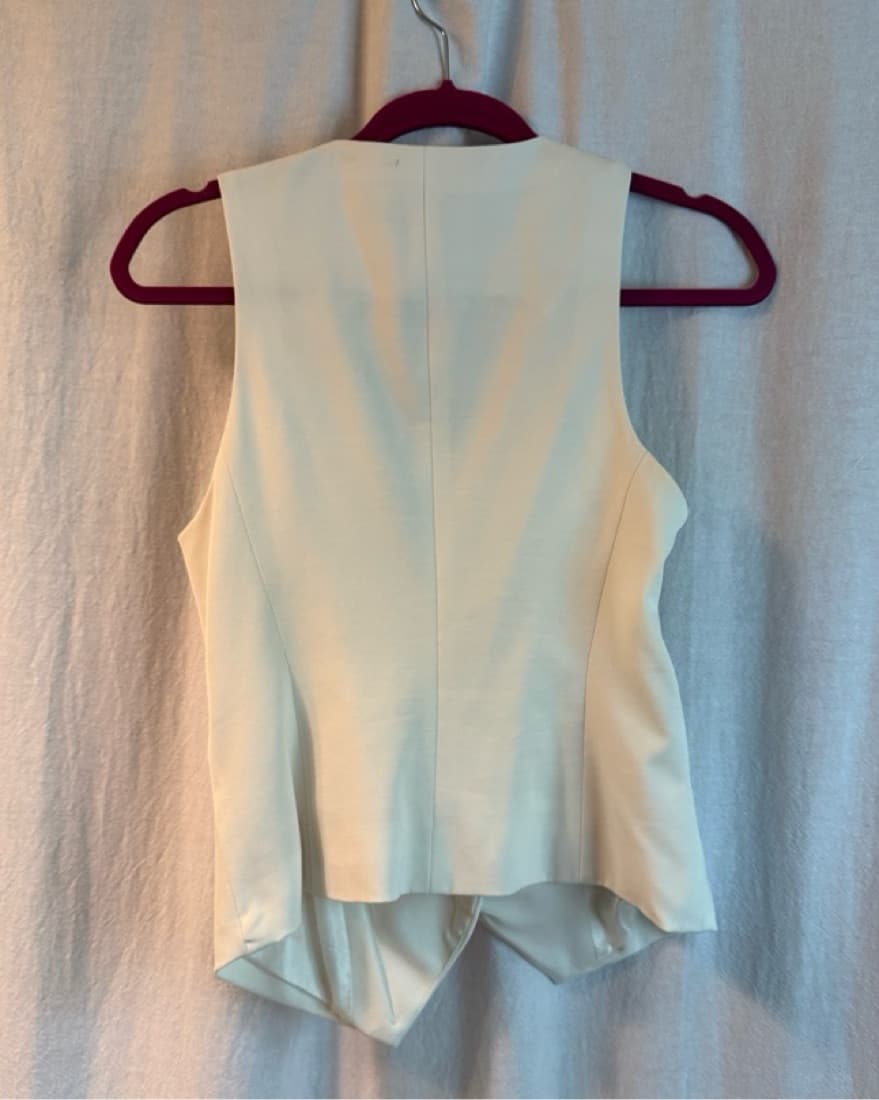Zara White Vest - Image 5