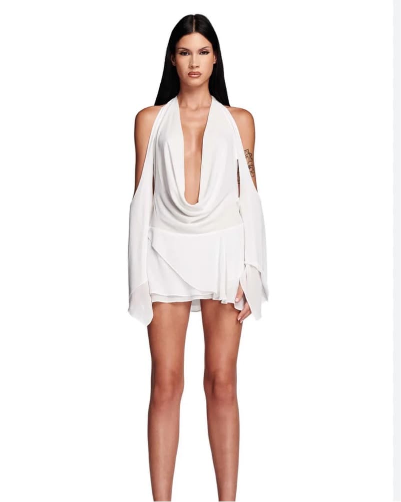 White I Am Gia Halter Dress - Image 2