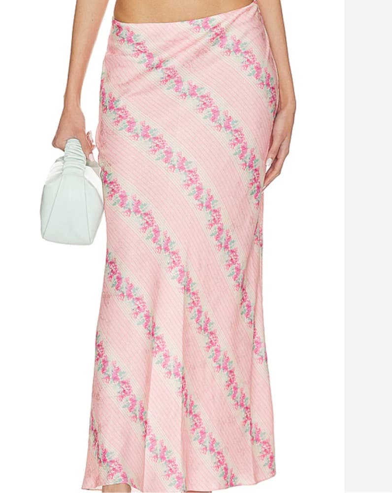 LoveShackFancy Noam Skirt In Pink Malibu - Image 1