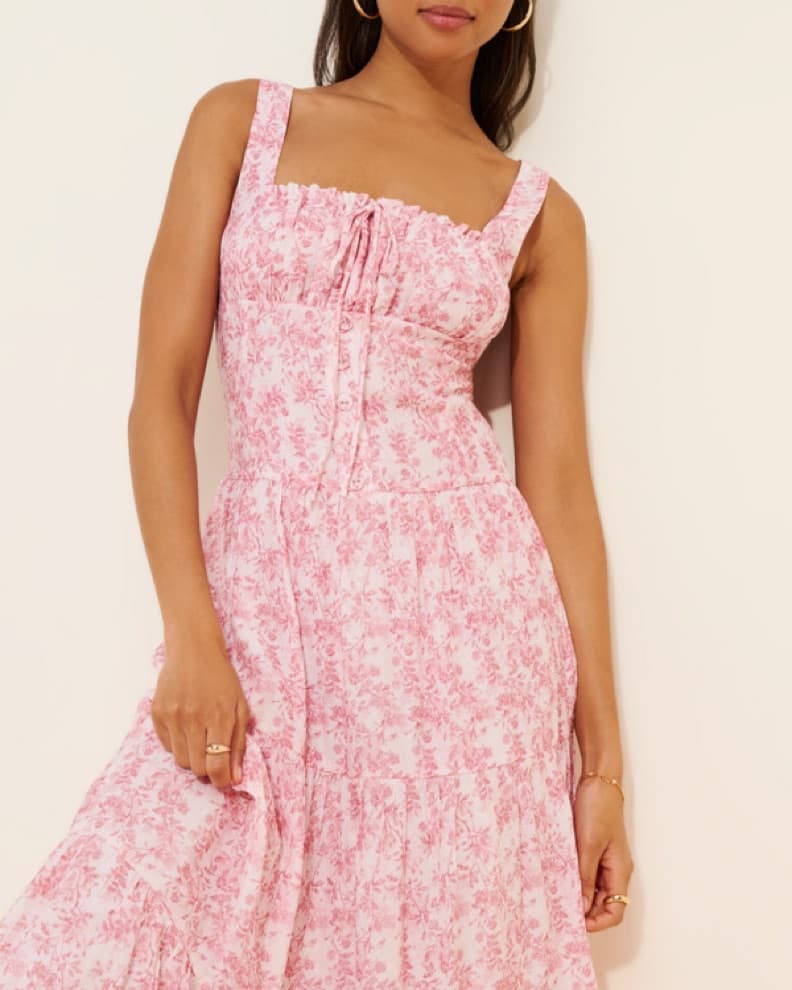 Lulus Ella Toile Midi Dress - Image 4