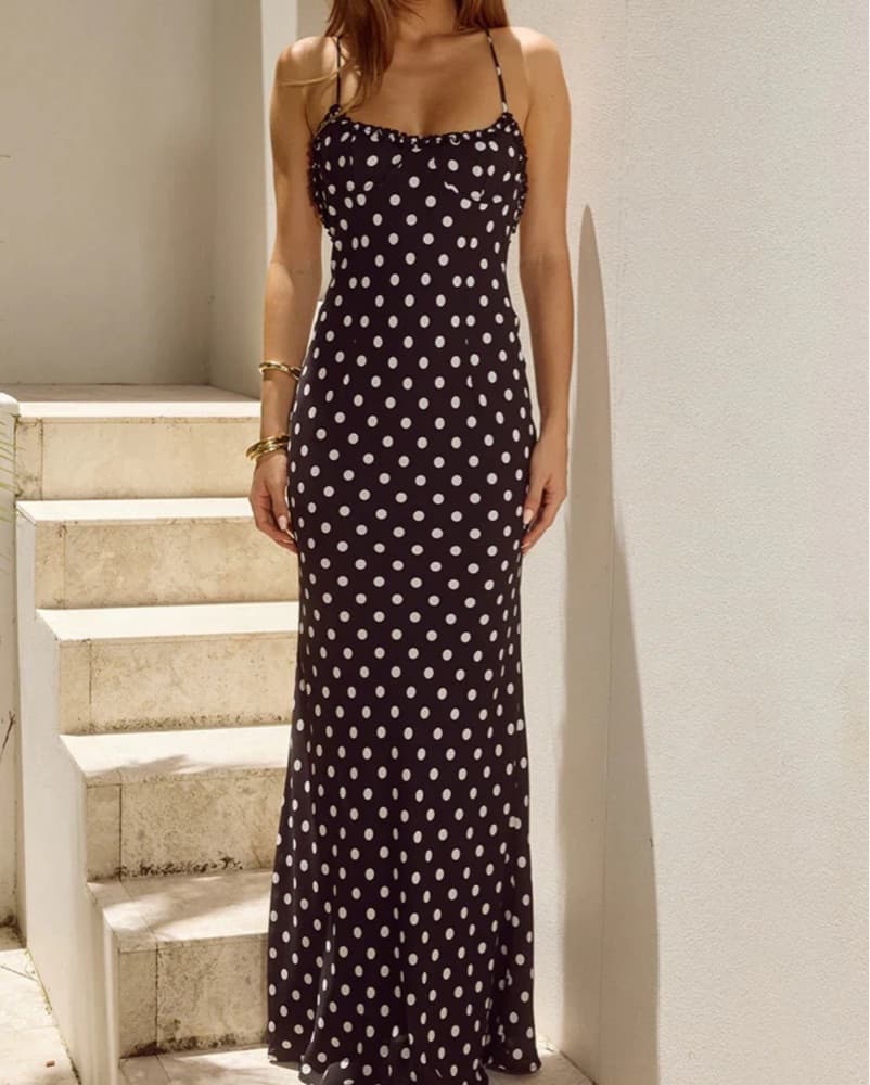 Jaus Polka Dot Maxi Dress - Image 2