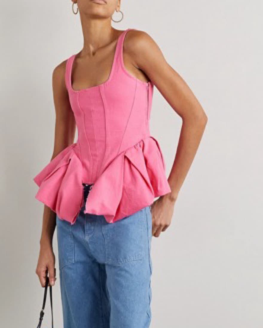 Pink Denim Top (structured but soft)  - Image 1
