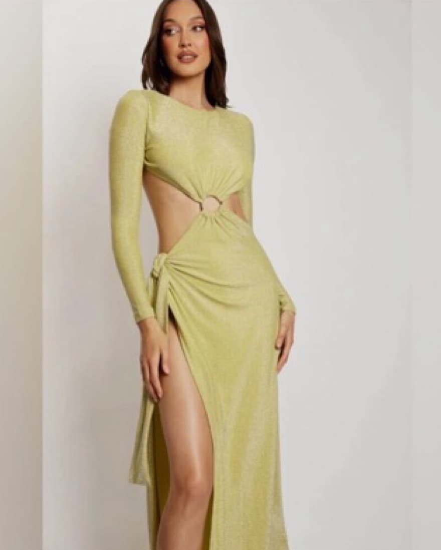 Meshki Green backless Maxi Dress - Image 1