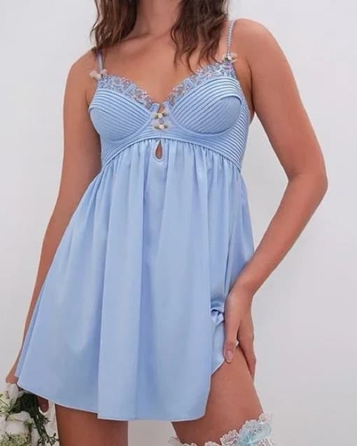 For love and lemons blue bell bow dress - Image 1