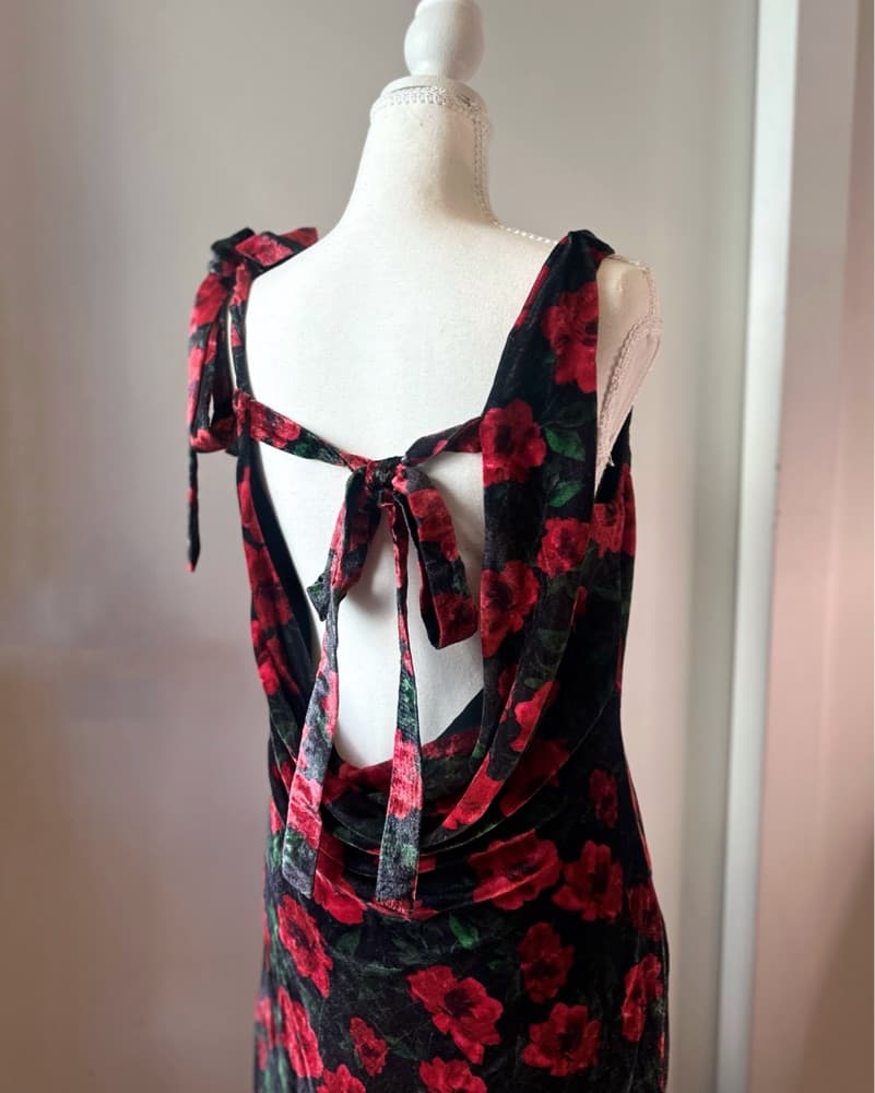 Lovers And Friends Velvet Floral Gown - Image 3