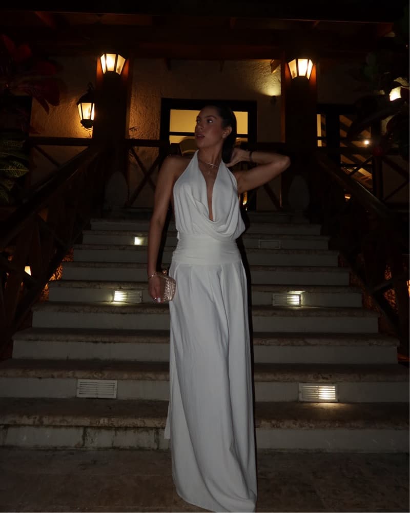 White Halter Dress - Image 2