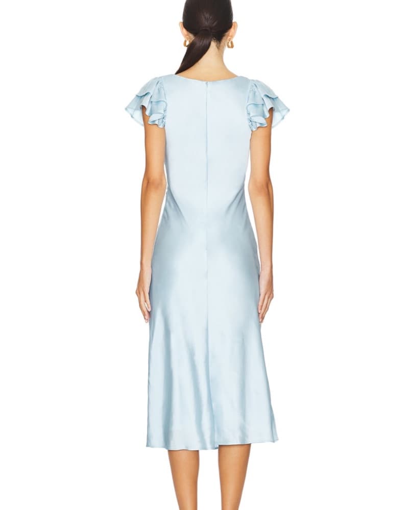 Tularose Kayla Midi Dress In Dream Blue - Image 2