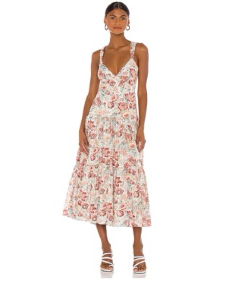 Rebecca Taylor Floral Midi Dress - Image 1