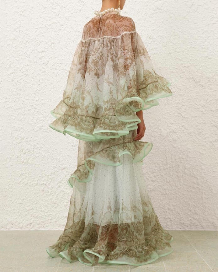 Zimermann Pearl Floral Organza Top - Image 3