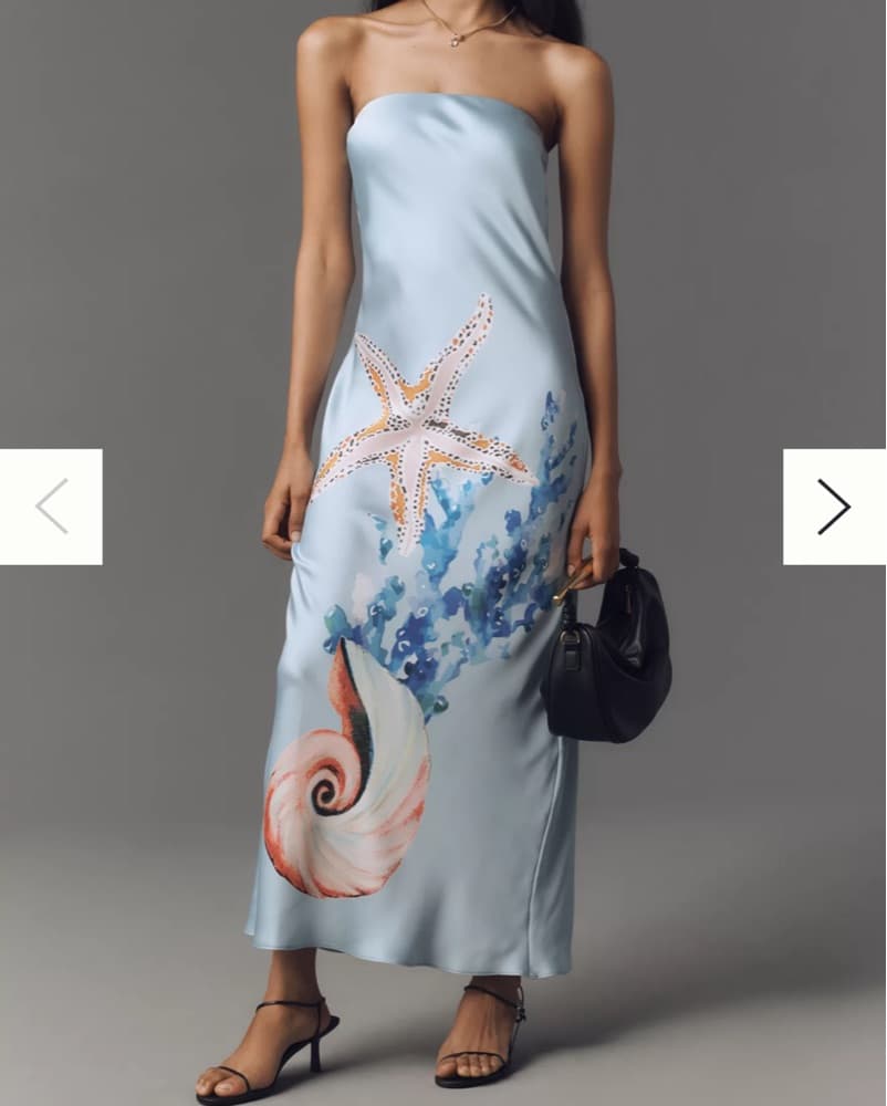 Fleur Strapless Satin Maxi Slip Dress - Image 1