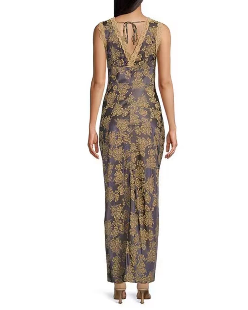 Floral And Lace Midi Dress - Image 2