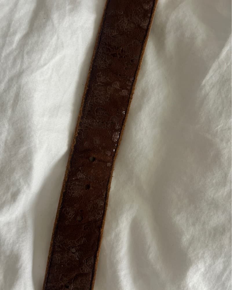 Vintage French Belt Gold Brown Western Cowboy - Image 4