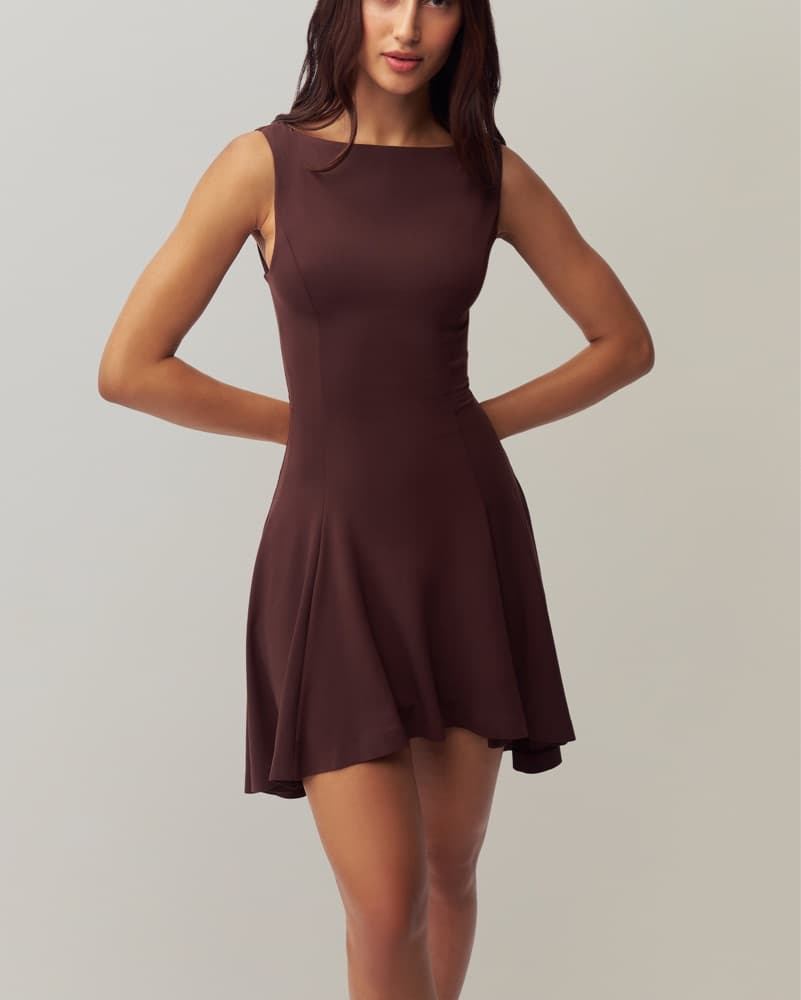 Guizio Daye Brown Mini Dress - Image 2
