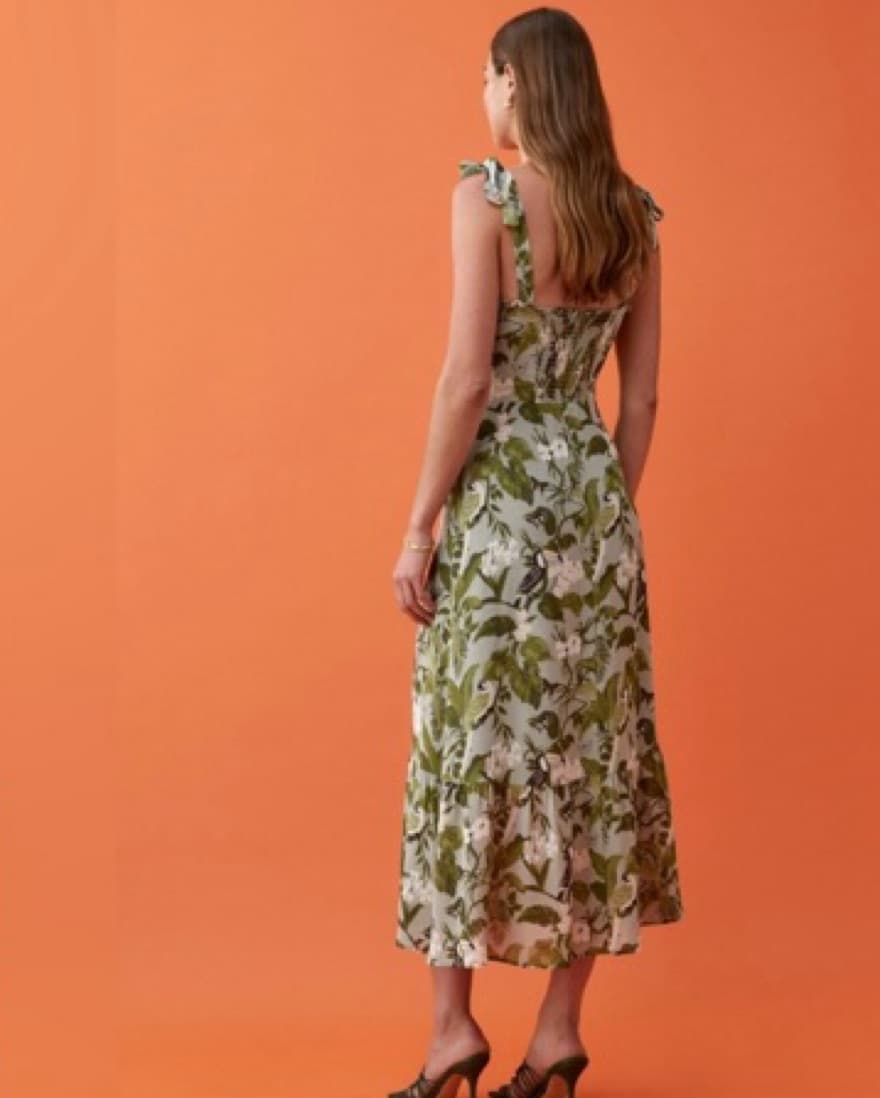 Reformation Nikita Dress Tropical Print - Image 2