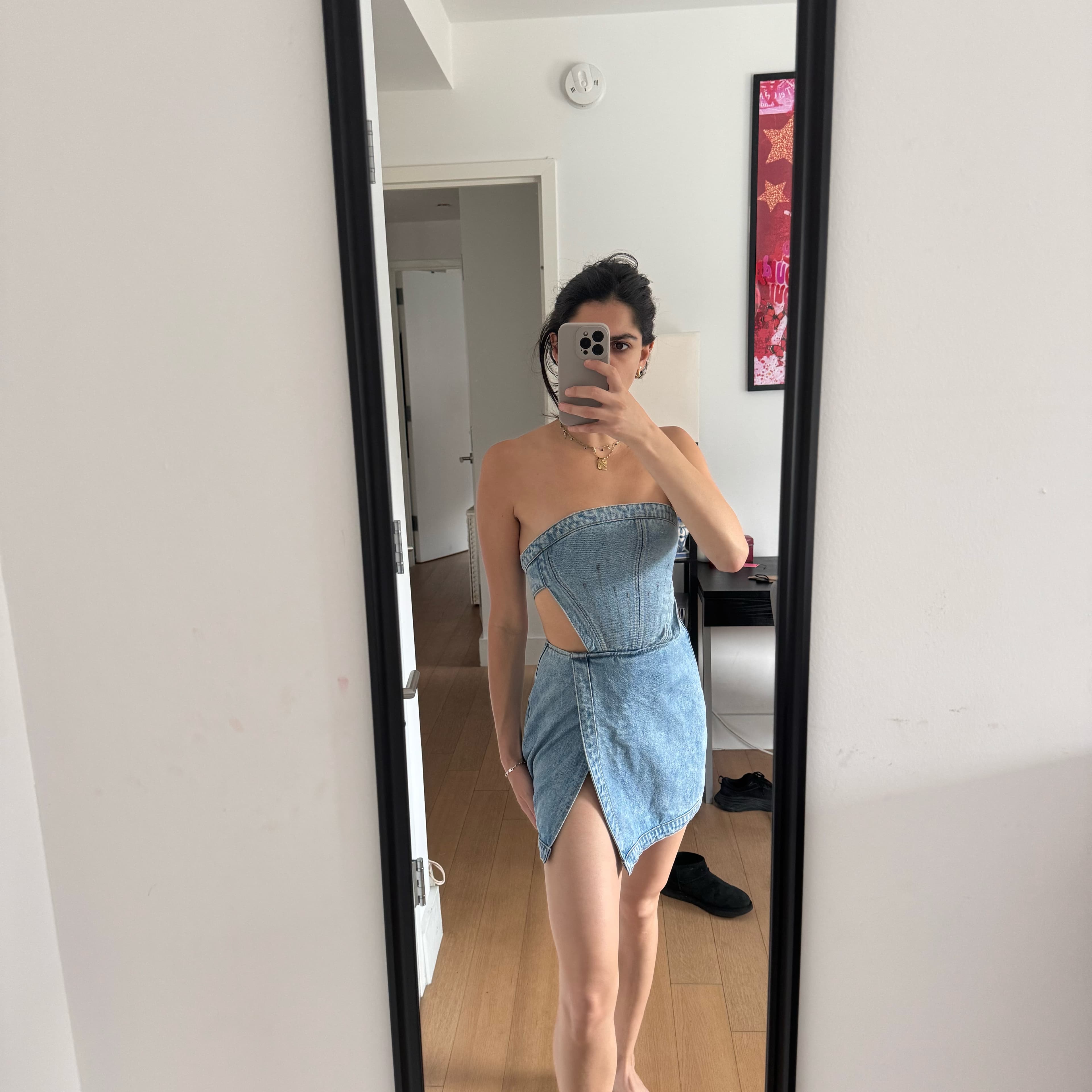 Retrofete Jean Mini Dress  - Image 1