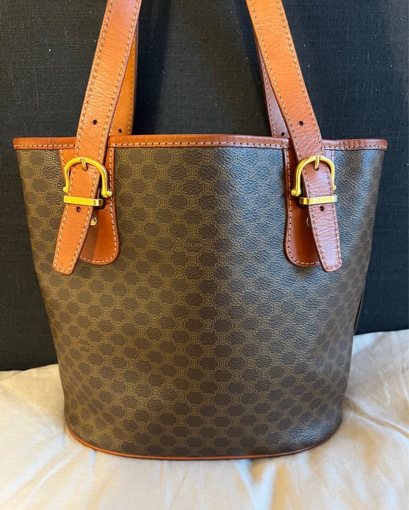 Celine Coated Canvas Bucket Tote - Image 2