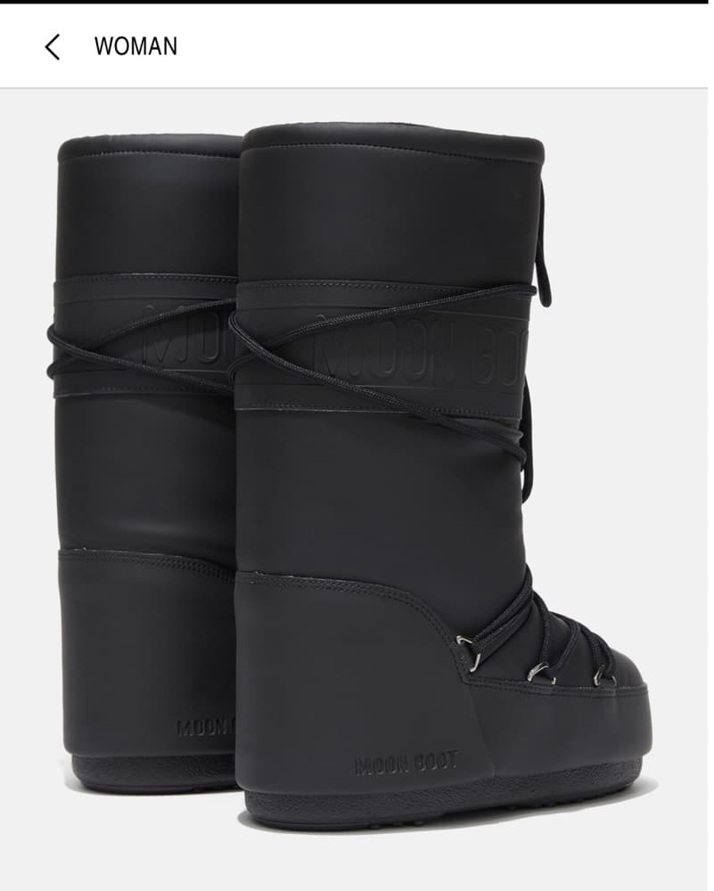 Black Matte Rubber Moon Boot Size 8-9.5 - Image 3