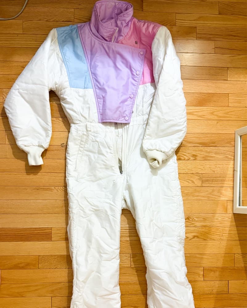 Ski Suit Pastel White/Pink Colorblock  - Image 3