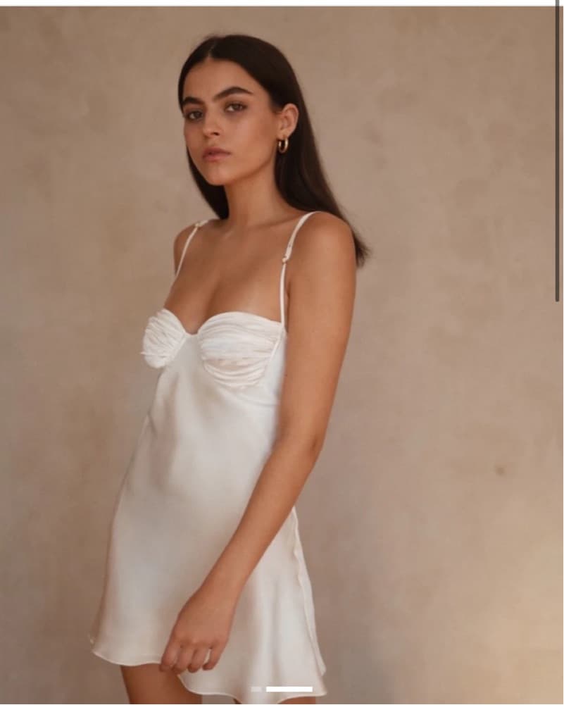 Two Bodies Izzy White Silk Dress - Image 1