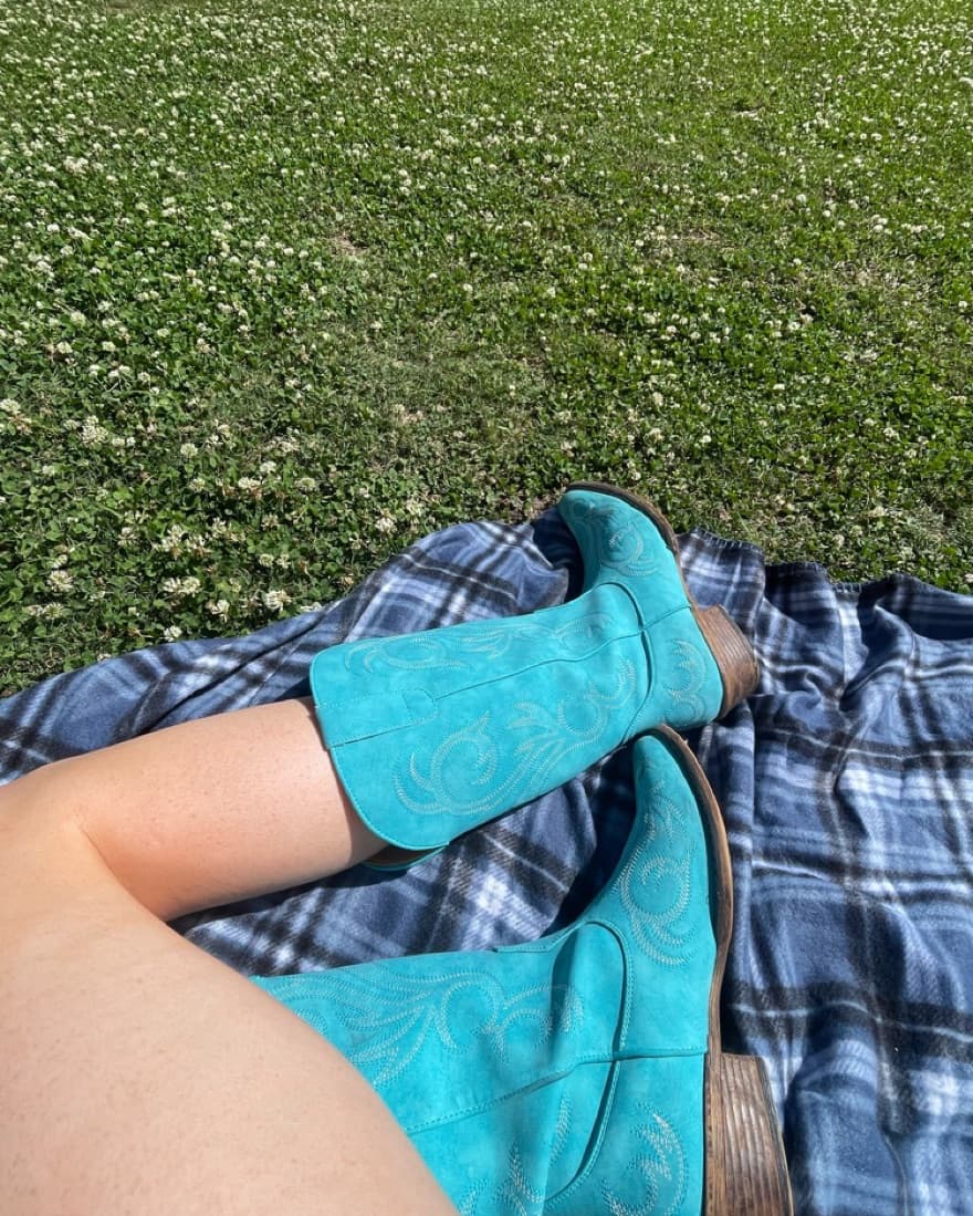 Blue Cowboy Boots - Image 1