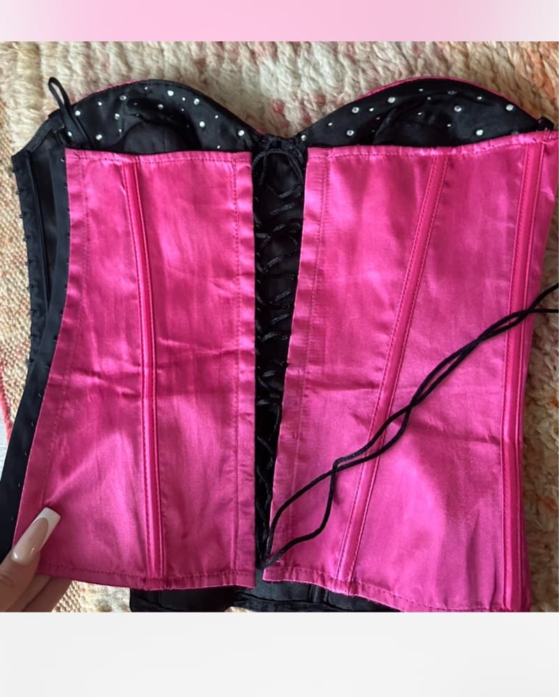 Vinatge Sequin Reversible Corset Top - Image 3