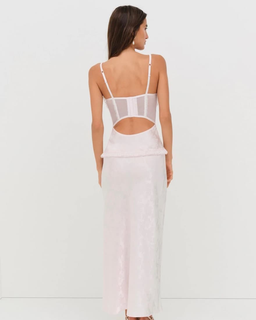 Maribel Maxi Slip Dress Blush - Bridal - Image 2