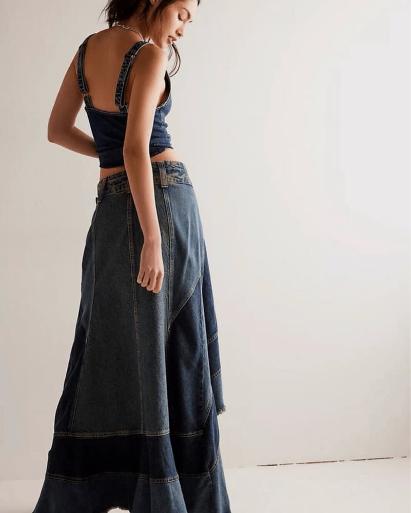 Denim Maxi Skirt - Image 4