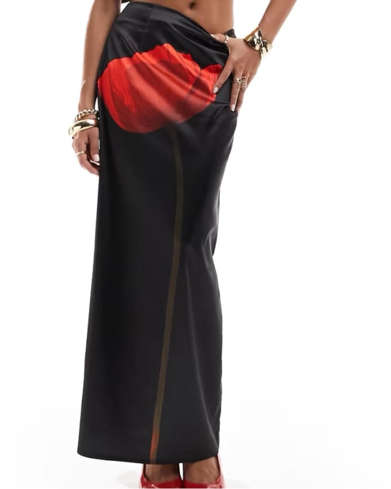 Elegant Black Flower Skirt  - Image 1
