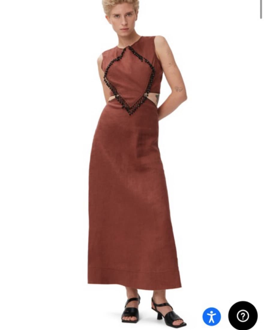 GANNI 100% Hemp Maxi Dress - Image 5