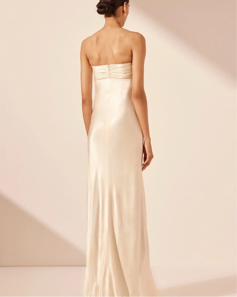 Shona Joy Strapless Ruched Maxi Dress - Image 2