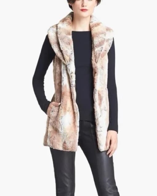 Alice & olivia Beige Fur Vest  - Image 6