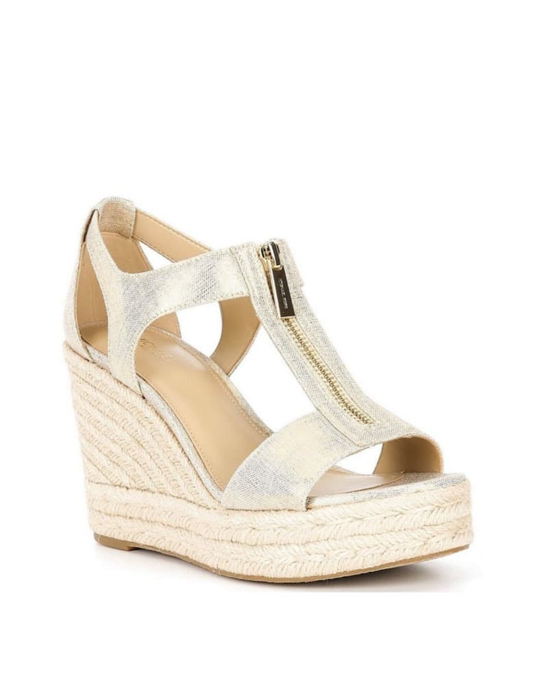 Michael Kors Berkley Gold Wedges - Image 1