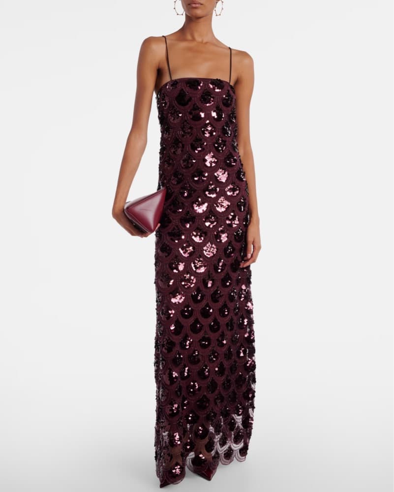 ROTATE Embellished Mesh Cocktail Dress - Image 1