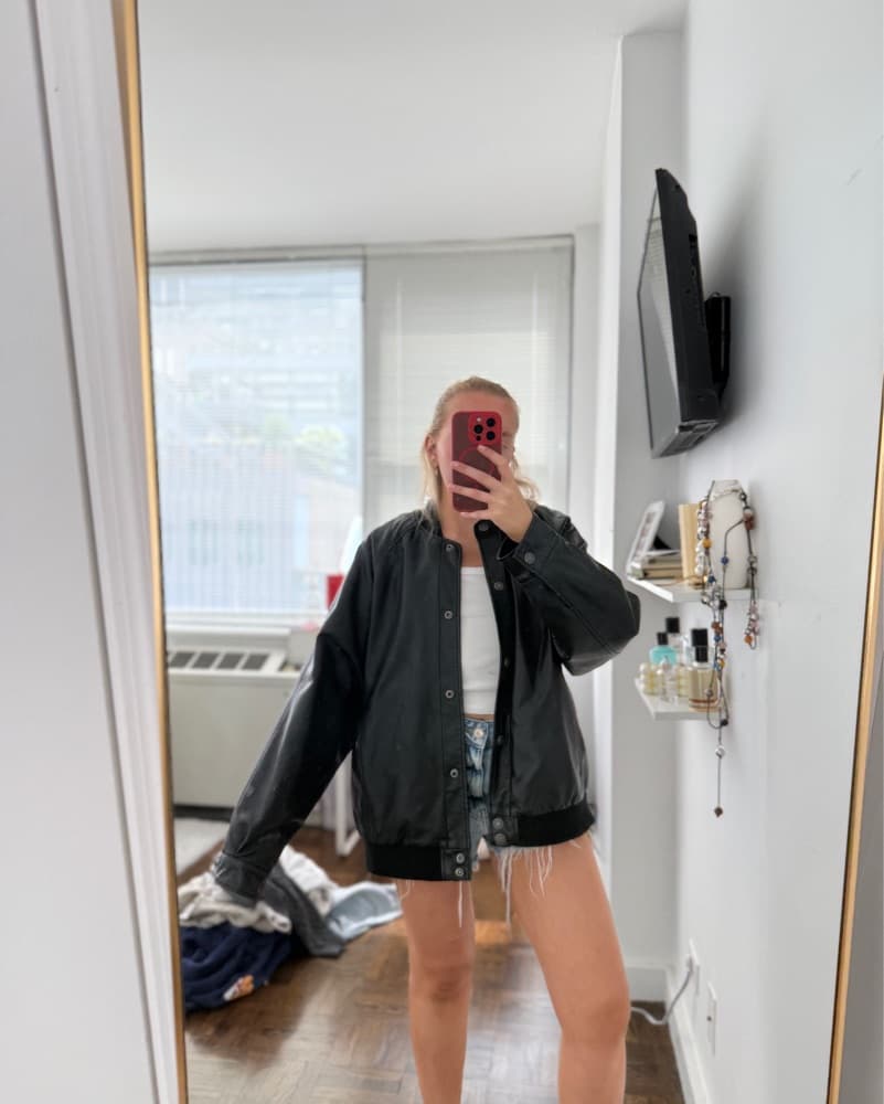 Free People Leather Jacket  - Image 1