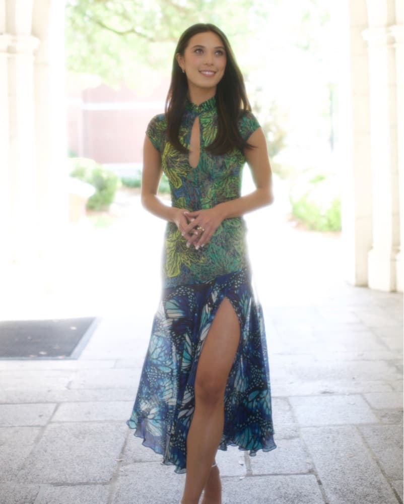 As seen on Dua Lipa - Kim Shui Lace Butterfly Dress / Qi Pao - Image 2