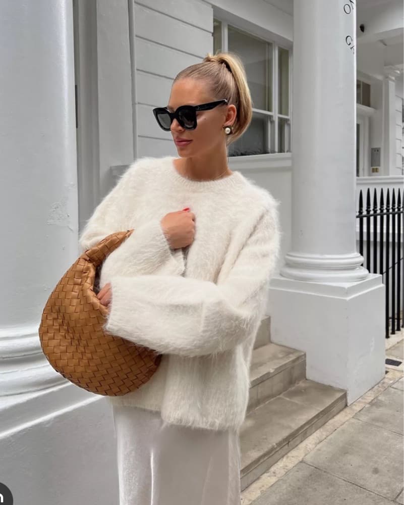 Toteme White Alpaca Sweater - Image 1