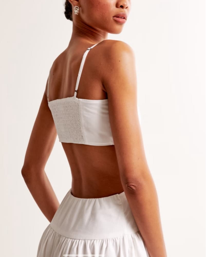 Abercrombie White Drop Waist Cut Out - Image 2